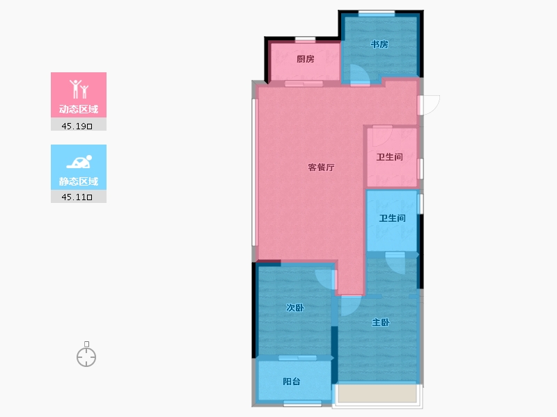 浙江省-绍兴市-黄酒小镇雲树湾-80.80-户型库-动静分区