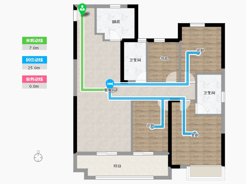 福建省-泉州市-中骏东璟府-100.80-户型库-动静线