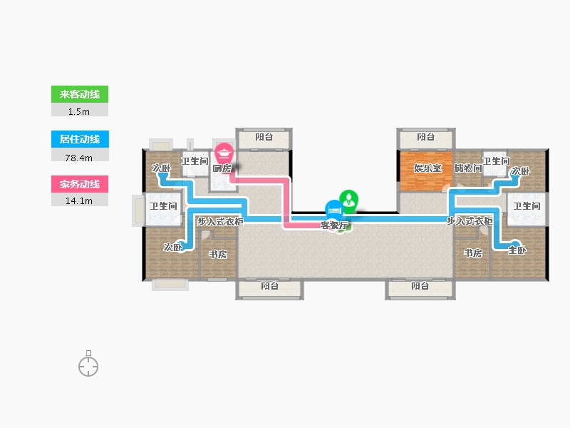 湖北省-武汉市-博译上坤云峯-353.53-户型库-动静线