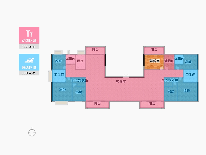 湖北省-武汉市-博译上坤云峯-353.53-户型库-动静分区