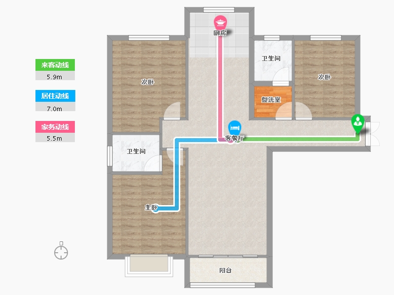 河北省-石家庄市-恒山天泽丰园-102.28-户型库-动静线