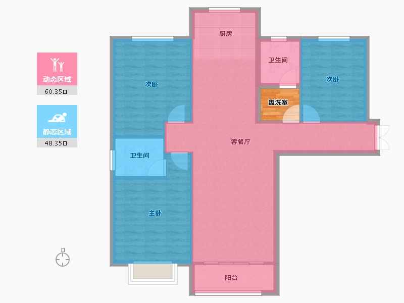 河北省-石家庄市-恒山天泽丰园-102.28-户型库-动静分区