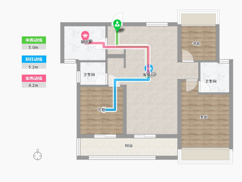 浙江省-绍兴市-HFC华发金融活力城-80.11-户型库-动静线