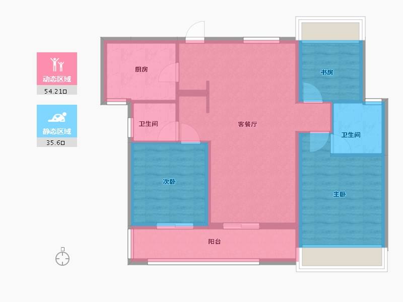 浙江省-绍兴市-HFC华发金融活力城-80.11-户型库-动静分区