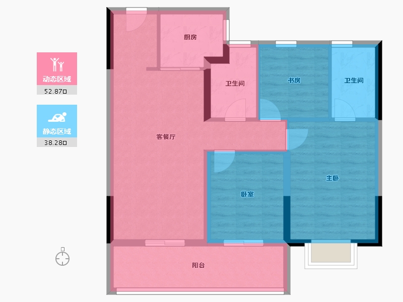 浙江省-温州市-华润置地悦未来-81.60-户型库-动静分区