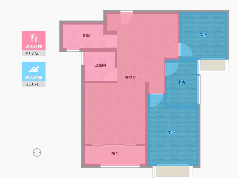 河北省-石家庄市-润江云玺-78.40-户型库-动静分区