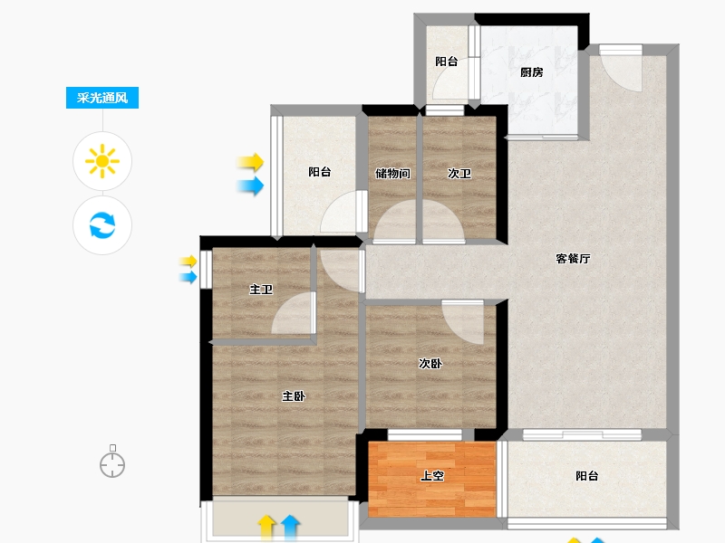 广东省-河源市-新河中央-77.89-户型库-采光通风