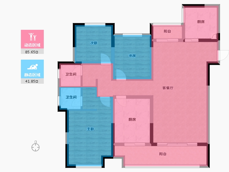 河南省-商丘市-上海公馆樾府-113.00-户型库-动静分区