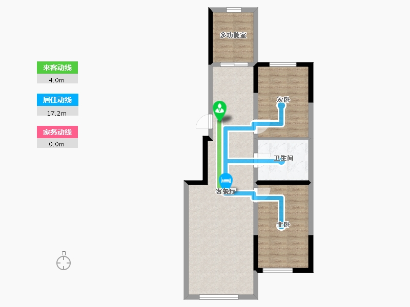 黑龙江省-哈尔滨市-金瑞林城瑞园-72.00-户型库-动静线