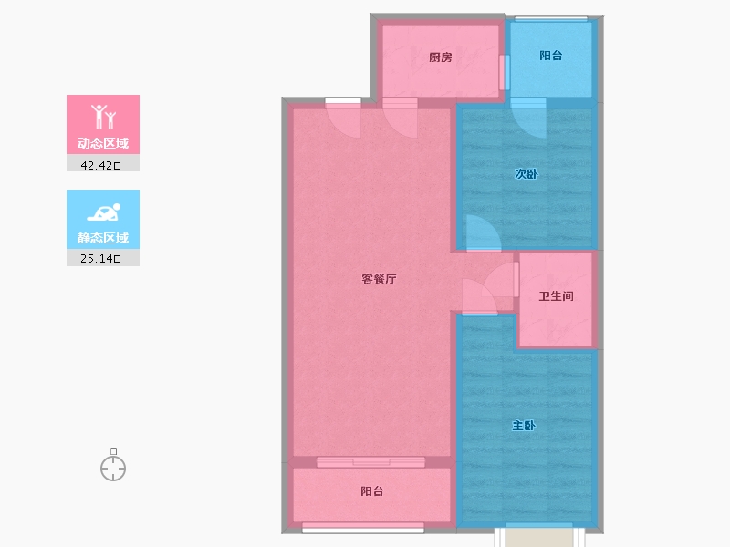 河北省-廊坊市-早安北京-60.00-户型库-动静分区