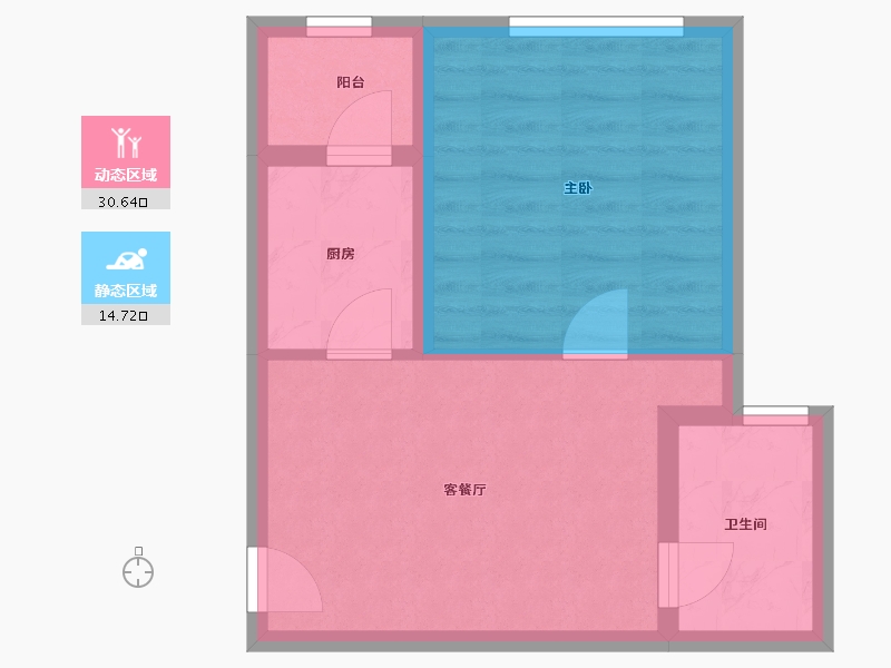 浙江省-嘉兴市-星海小镇-40.00-户型库-动静分区