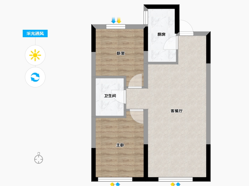 辽宁省-沈阳市-阳光城翡丽左岸-53.01-户型库-采光通风