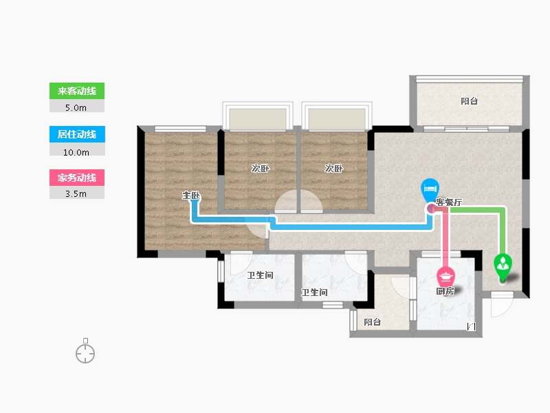 重庆-重庆市-中国铁建山语桃源-79.08-户型库-动静线