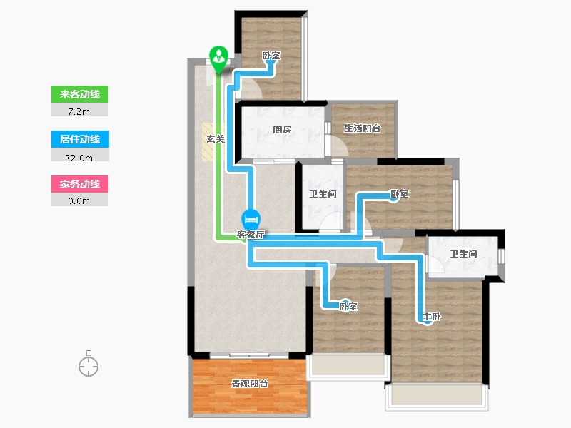 广东省-湛江市-君临世纪-110.44-户型库-动静线