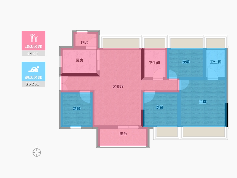 广东省-广州市-创基丽江国际-69.56-户型库-动静分区