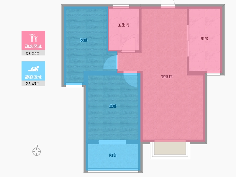 河北省-保定市-卓正上东区-59.13-户型库-动静分区