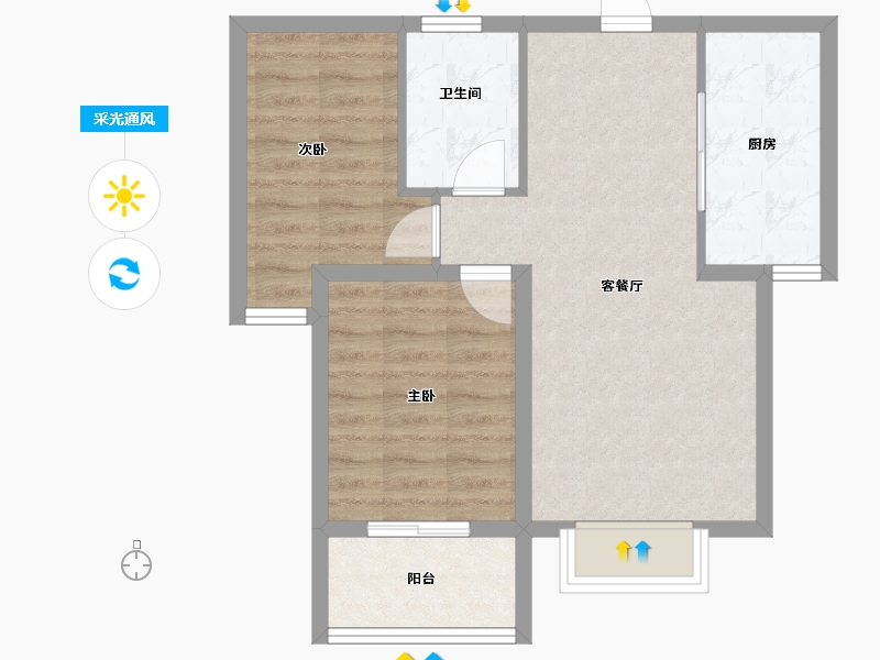 河北省-保定市-卓正上东区-59.13-户型库-采光通风