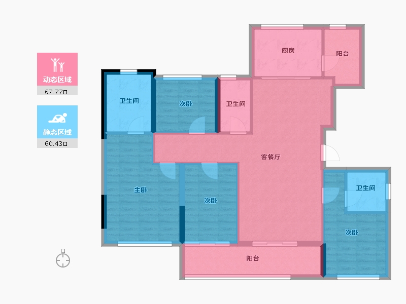 浙江省-宁波市-慈溪保利悦堂府(住宅)-115.90-户型库-动静分区