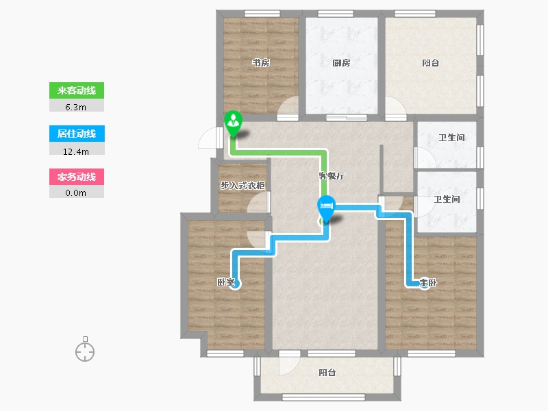 辽宁省-沈阳市-金地樾檀山-118.41-户型库-动静线