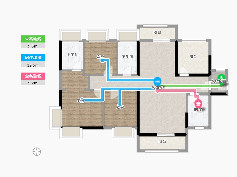 广东省-佛山市-​颐安灏景湾-100.94-户型库-动静线