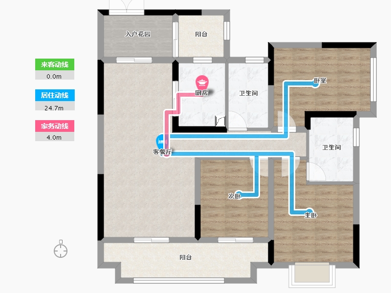 贵州省-遵义市-中建幸福城-120.00-户型库-动静线