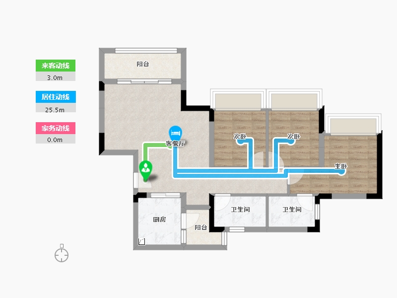 重庆-重庆市-中国铁建山语桃源-74.05-户型库-动静线