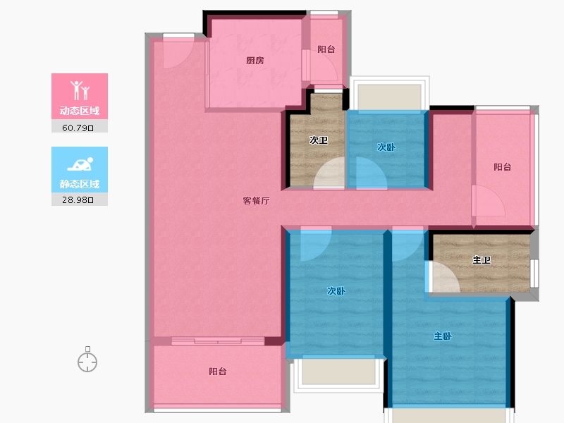 广东省-河源市-河源雅居乐美的源著-87.97-户型库-动静分区