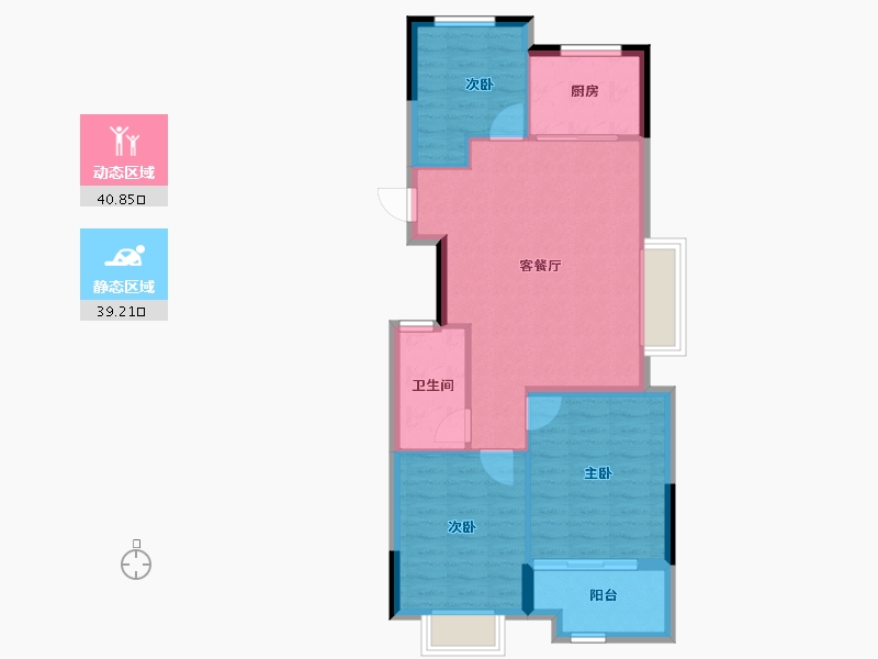 浙江省-宁波市-恒威育才国际社区-72.53-户型库-动静分区