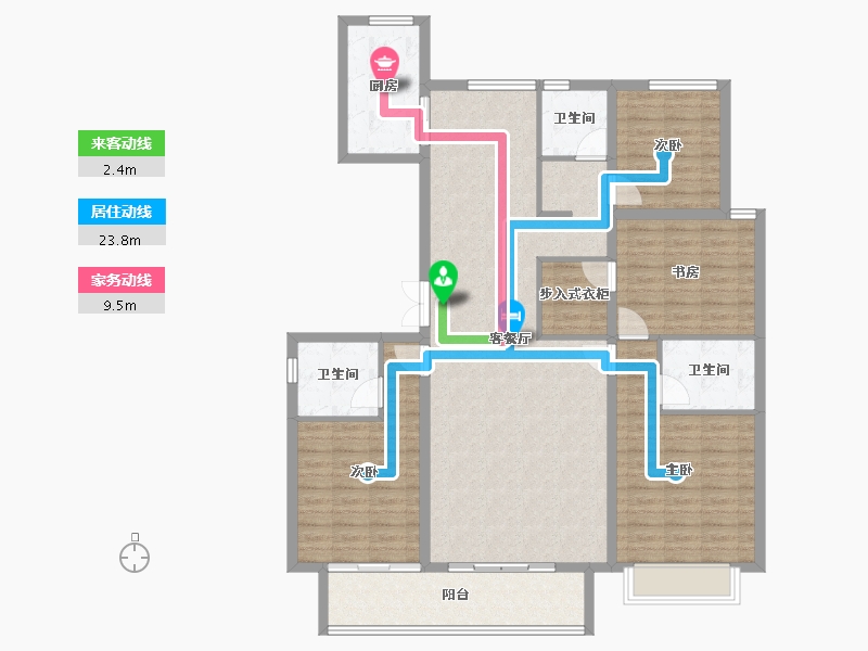 河北省-保定市-卓正上东区-133.36-户型库-动静线