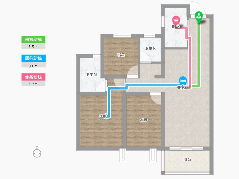 云南省-昆明市-悦境-76.05-户型库-动静线