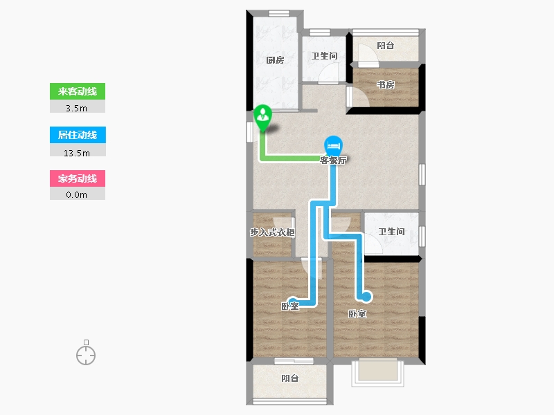 浙江省-温州市-荣安劝学里-76.00-户型库-动静线