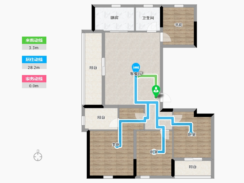 浙江省-温州市-绿城氡泉小镇-108.00-户型库-动静线