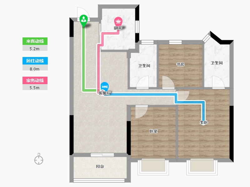 浙江省-温州市-江海云著-79.20-户型库-动静线