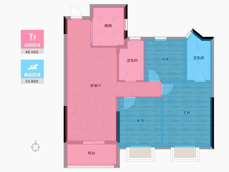 浙江省-温州市-江海云著-79.20-户型库-动静分区