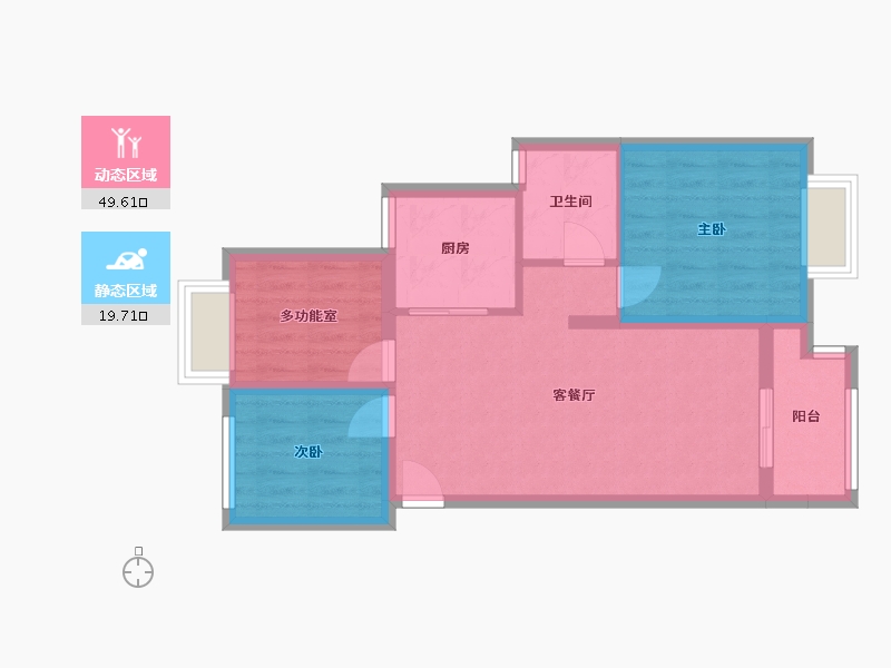 江苏省-苏州市-嘉宝梦之悦-70.00-户型库-动静分区