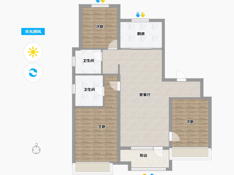 山东省-青岛市-森林公园-103.06-户型库-采光通风