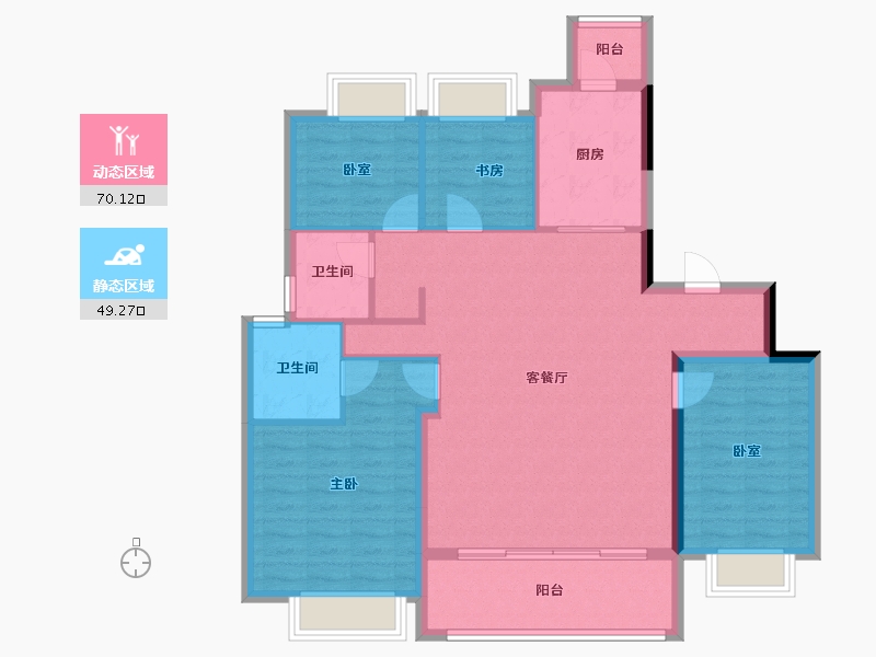 四川省-成都市-城投置地万科国宾蜀园-108.27-户型库-动静分区