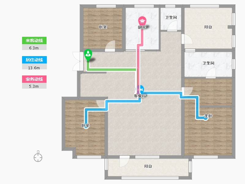 辽宁省-沈阳市-金地樾檀山-137.54-户型库-动静线