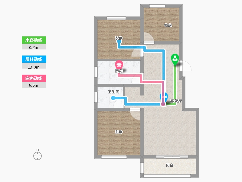 河北省-石家庄市-恒山天泽丰园-79.30-户型库-动静线