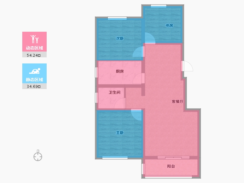 河北省-石家庄市-恒山天泽丰园-79.30-户型库-动静分区