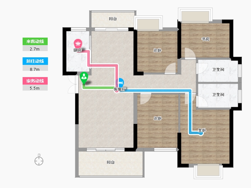 湖北省-宜昌市-华景宜都府-106.89-户型库-动静线