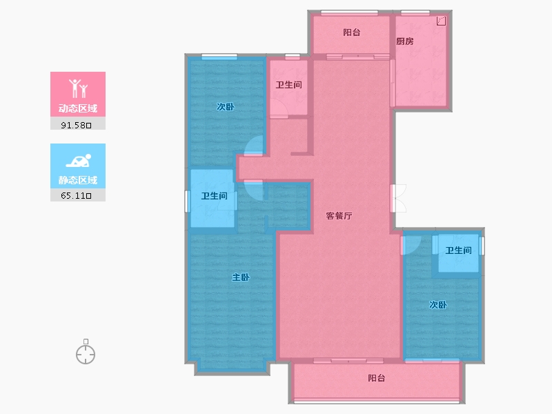 河北省-保定市-卓正上东区-140.60-户型库-动静分区