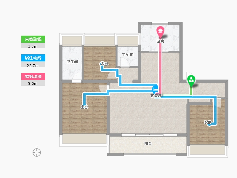 江苏省-徐州市-美的·天誉-103.20-户型库-动静线