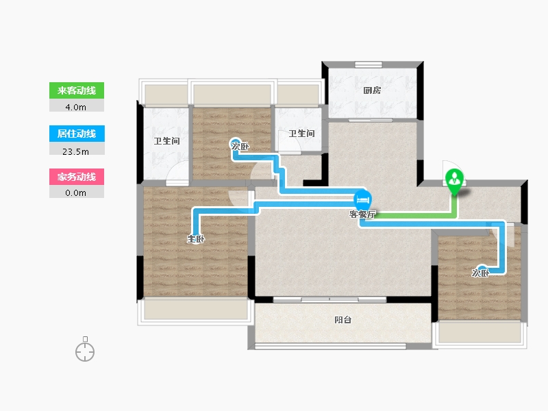 江苏省-徐州市-美的·天誉-103.20-户型库-动静线