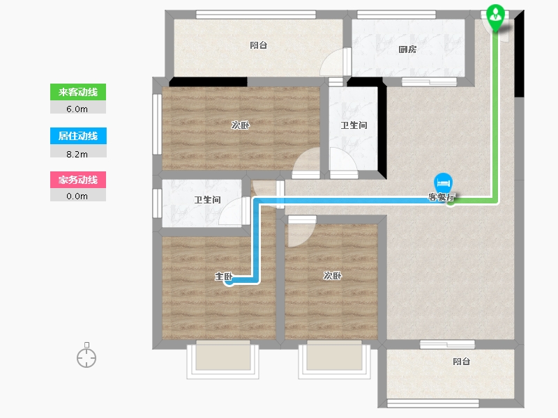 广西壮族自治区-南宁市-盘邦华府-87.35-户型库-动静线