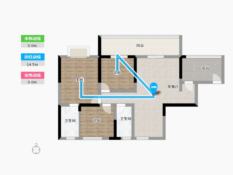 广西壮族自治区-桂林市-盛世花园-88.33-户型库-动静线