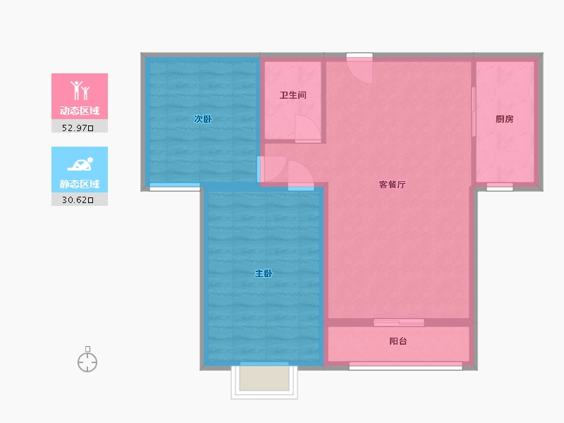 河北省-沧州市-京港首府小区-75.26-户型库-动静分区