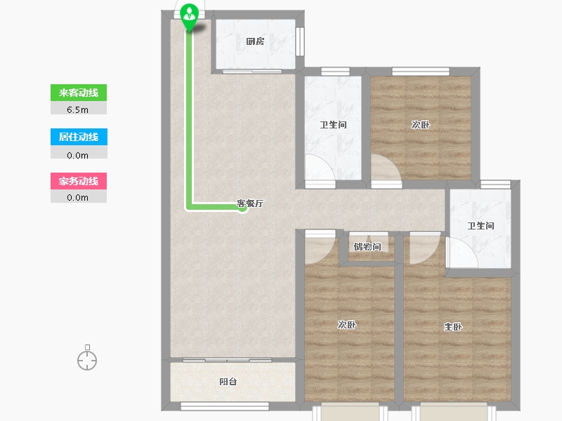 河北省-石家庄市-润江云玺-86.40-户型库-动静线