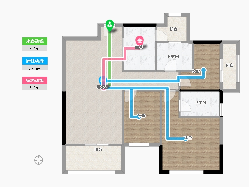 广东省-广州市-创基丽江国际-96.77-户型库-动静线