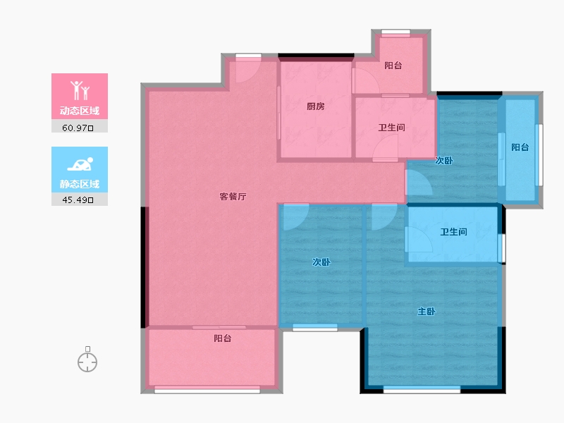 广东省-广州市-创基丽江国际-96.77-户型库-动静分区